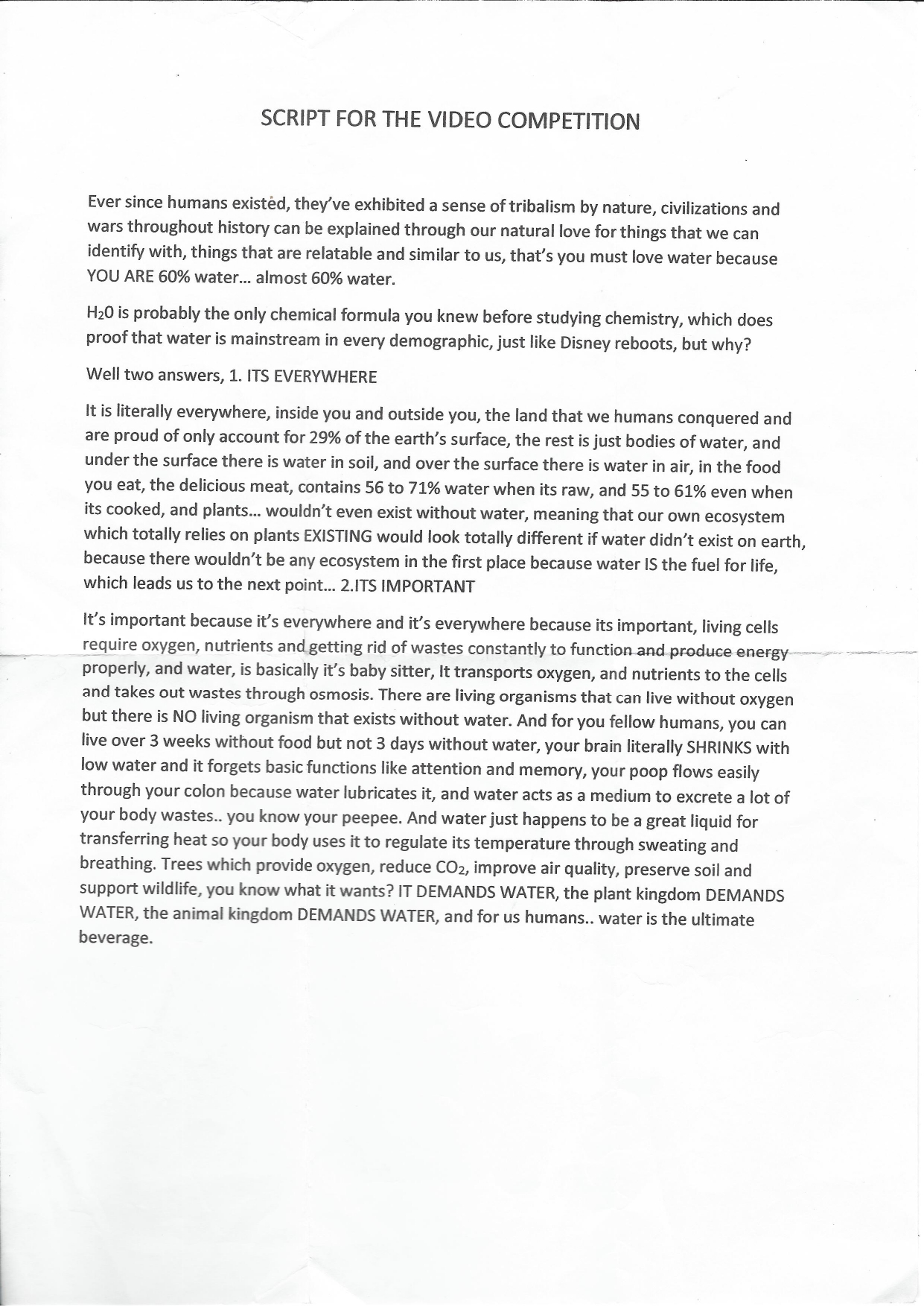 The first script prototype